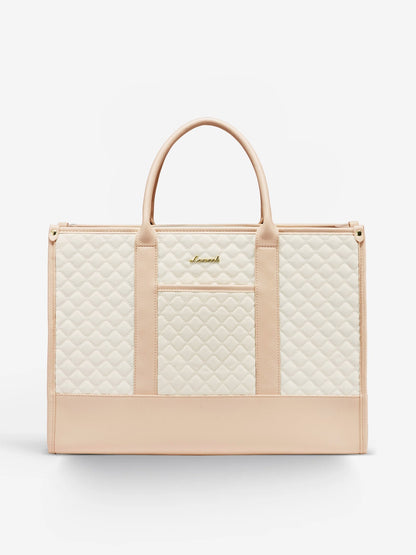 2 Pcs Quilted Laptop Tote Bag