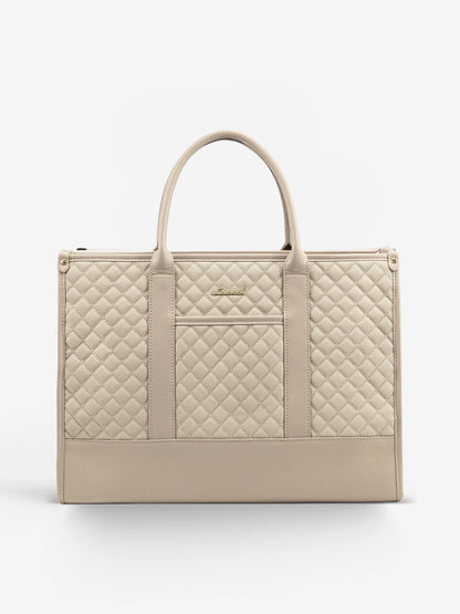 2 Pcs Quilted Laptop Tote Bag