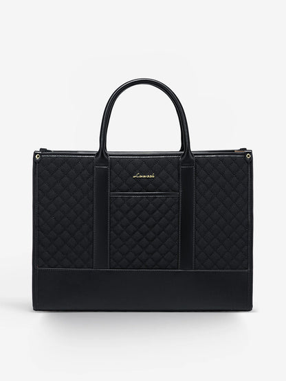 2 Pcs Quilted Laptop Tote Bag