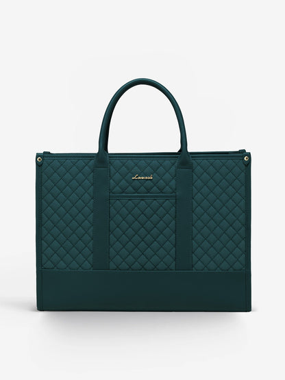 2 Pcs Quilted Laptop Tote Bag