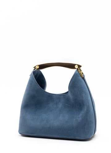 Small Boomerang Suede Bag
