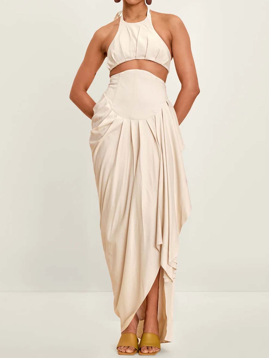 Crop Top & Mock Wrap Skirts