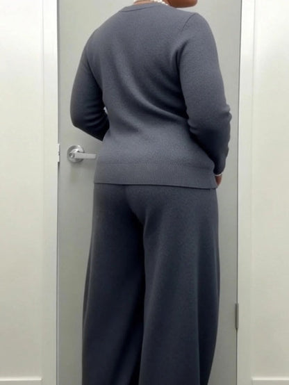 Soft Button Cardigan Sets