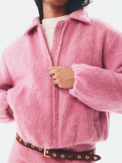 Padded Bomber Jacket & Mini Skirt