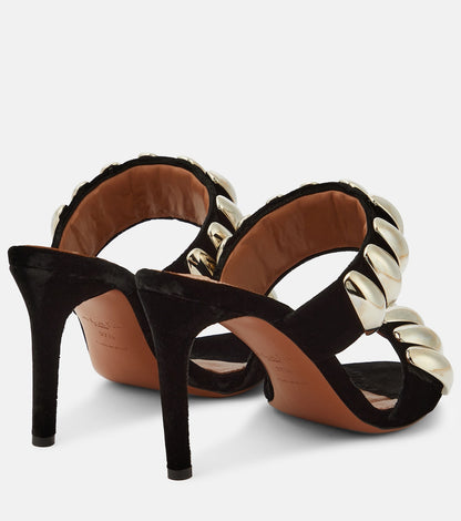 Black Stiletto Sandal