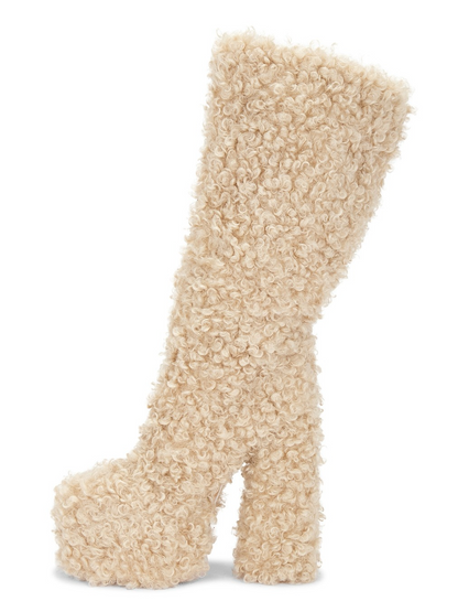 Faux Fur High-Heel Boots
