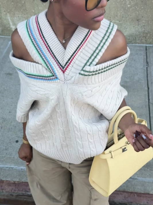 Cable Knit Wool-blend Vest