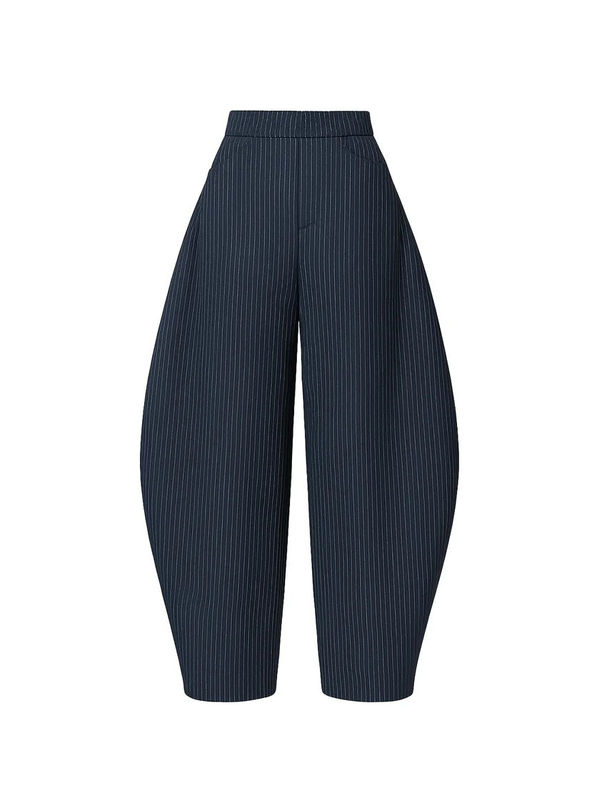Pinstripe Poise Top and Pants 2-Piece Set