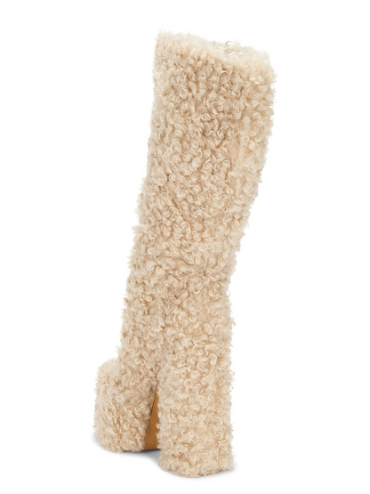 Faux Fur High-Heel Boots
