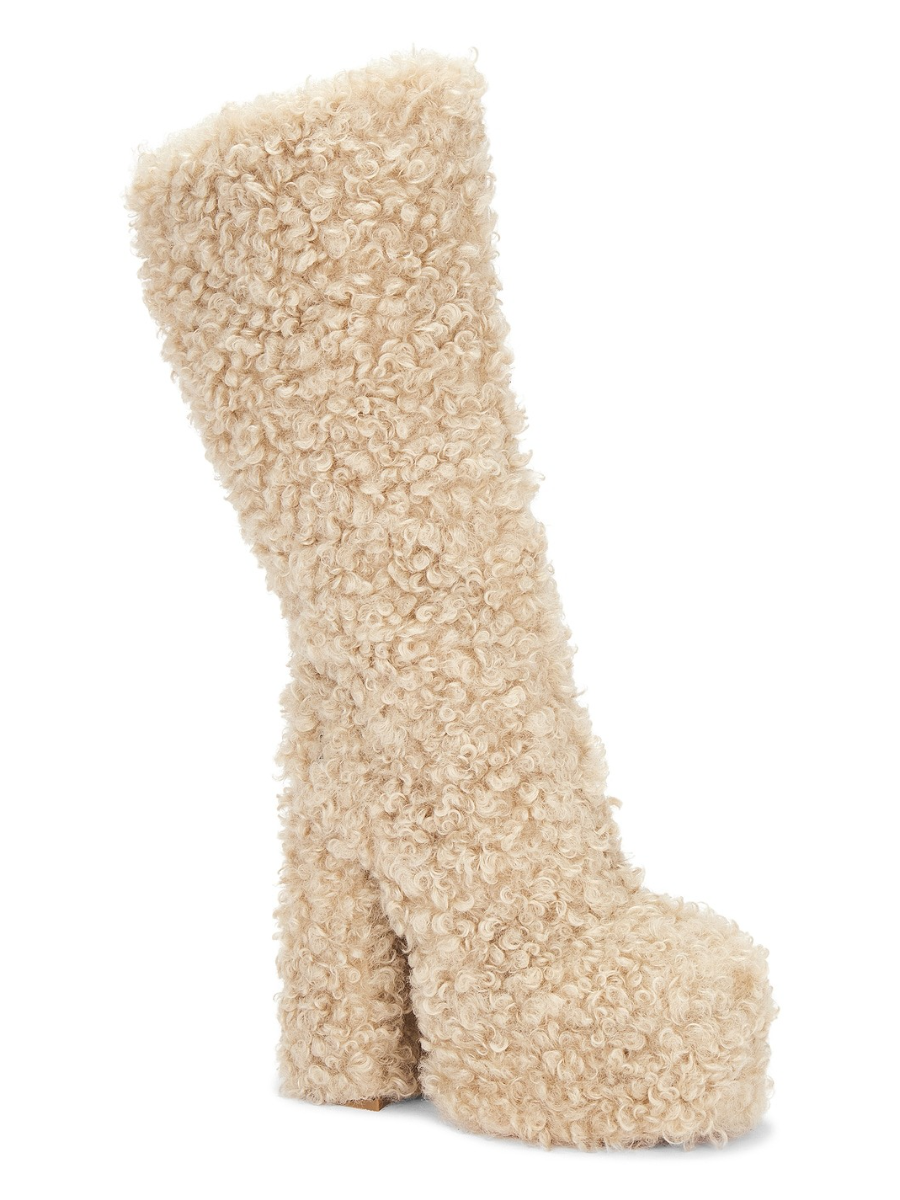 Faux Fur High-Heel Boots