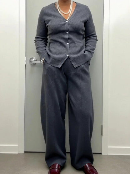 Soft Button Cardigan Sets