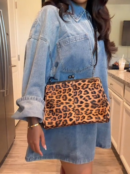 Leopard Print Tote Purse