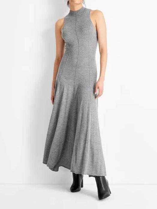 Sleeveless Trumpet Maxi Sweater Dress