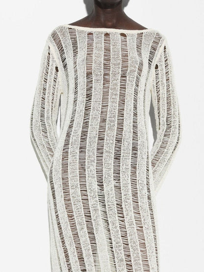 Fitted Open Mesh Dress