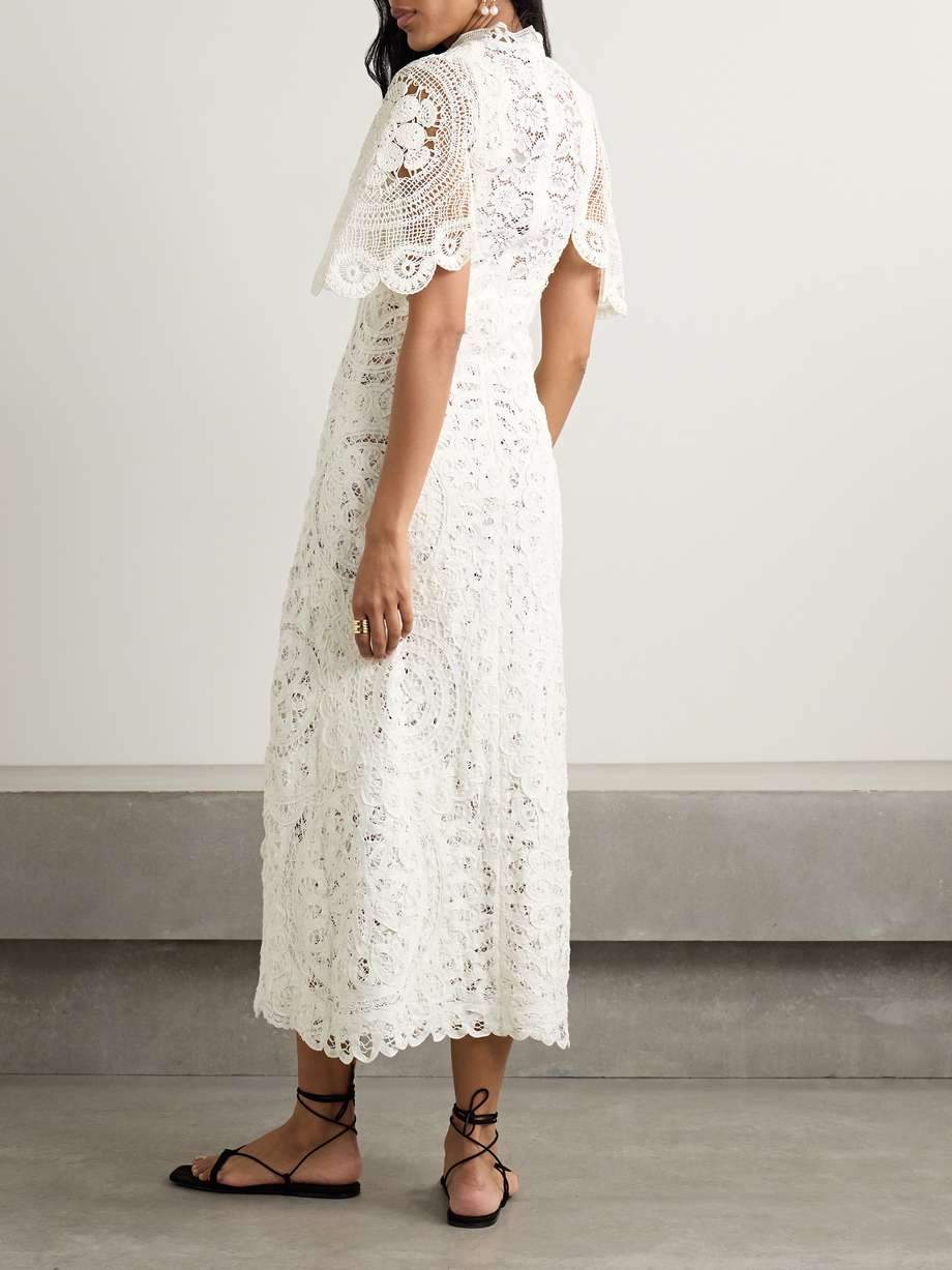 Elegant Lace Midi Dress