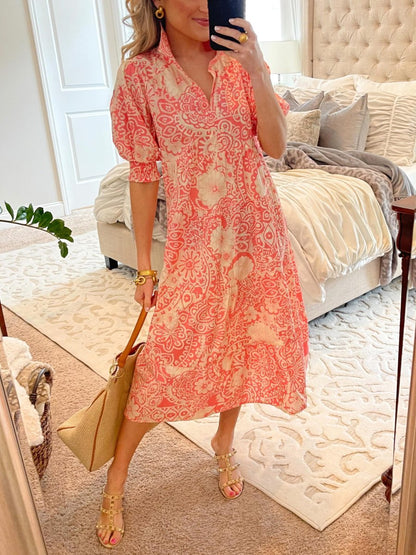 Chic Cotton Floral Dress