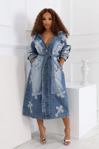 Cross Your Mind Denim Coat