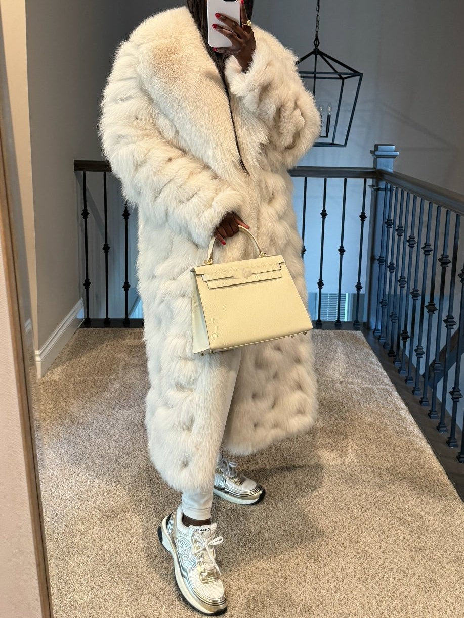 White Eco-friendly Fox Fur