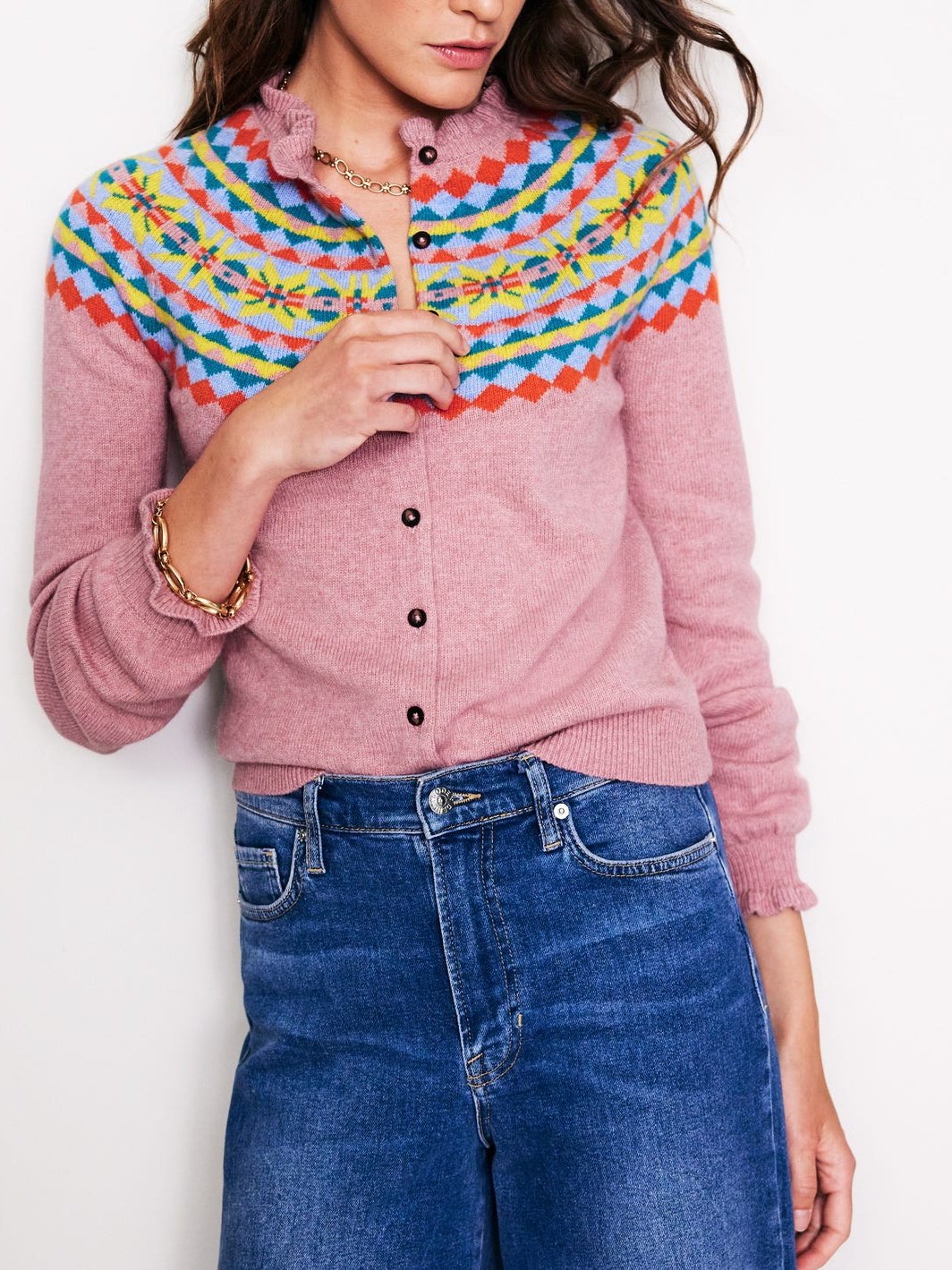 Rainbow Frilled Cardigan