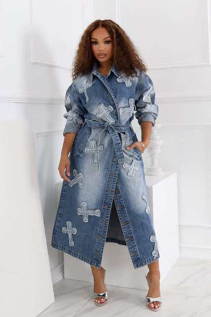 Cross Your Mind Denim Coat