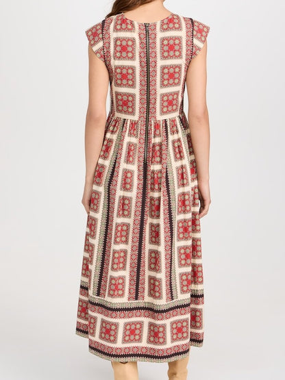 Westward Bandana Print Sleeveless Midi Dress