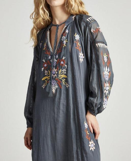 Casual Bohemian V-Neck Dress