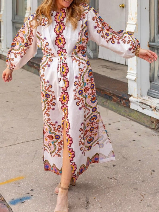 Floral Long Sleeve Maxi Dress