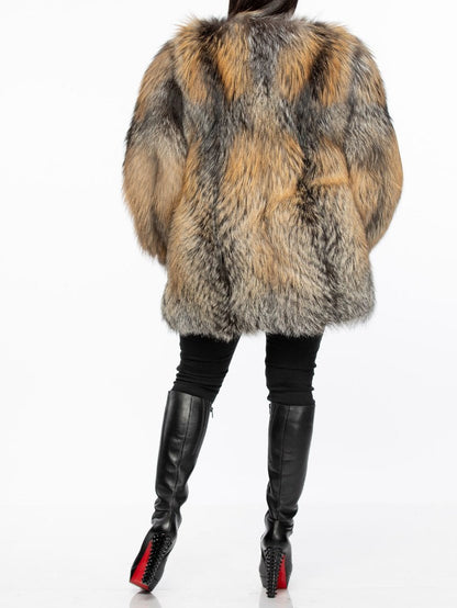 Brown Faux Fox Fur