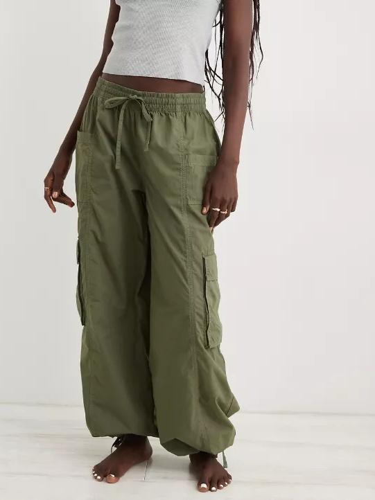 High Waisted Go-For-It Baggy Cargo Pant