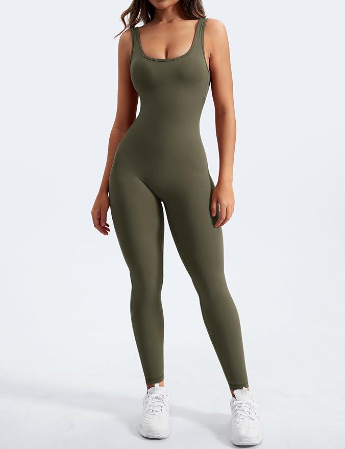 Sleeveless Sexy V Back Scrunch Butt Jumpsuits