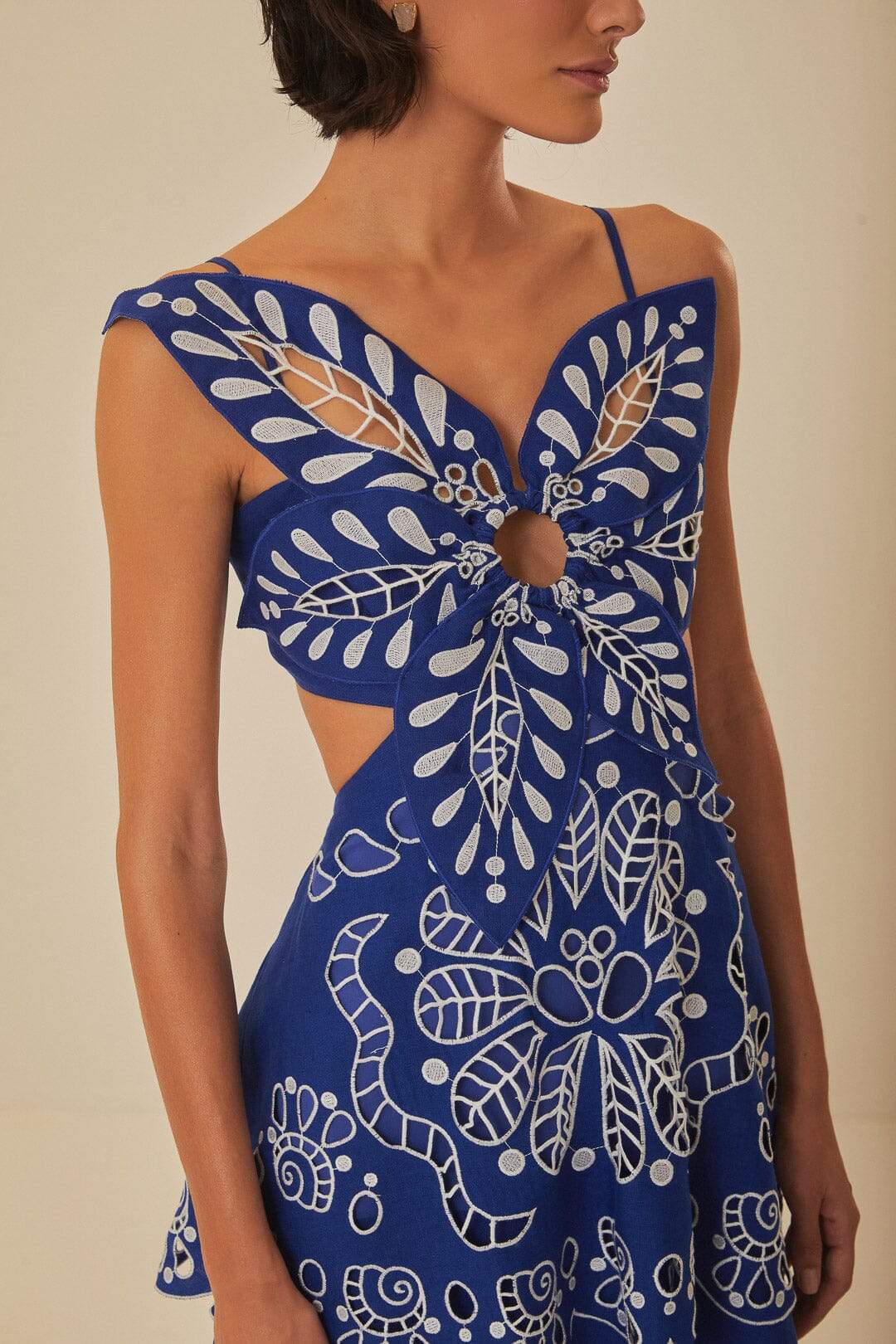 Blue Flower Midi Dress