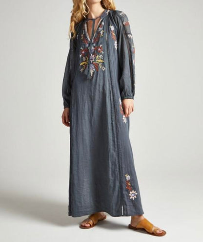 Casual Bohemian V-Neck Dress