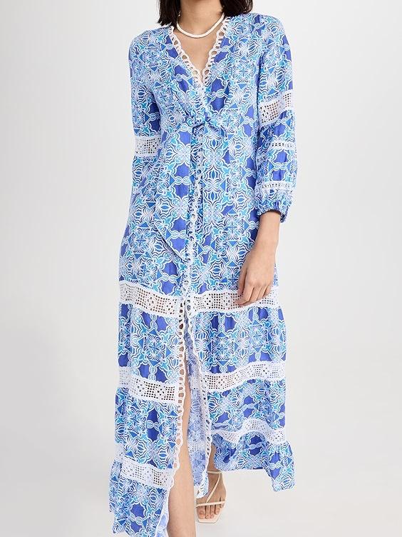 Blue Print Maxi Dress