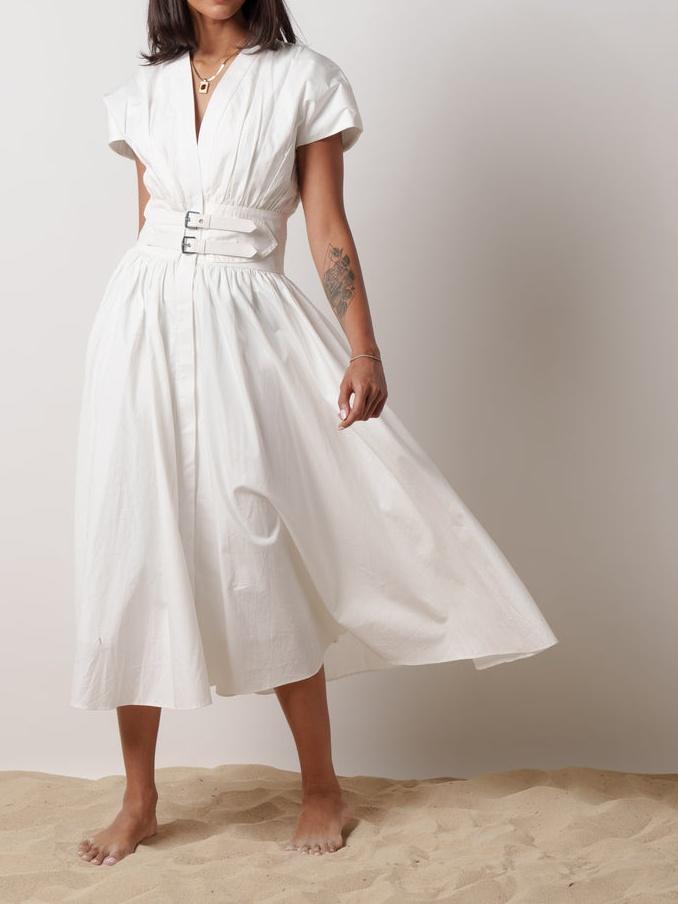 White Midi Dress