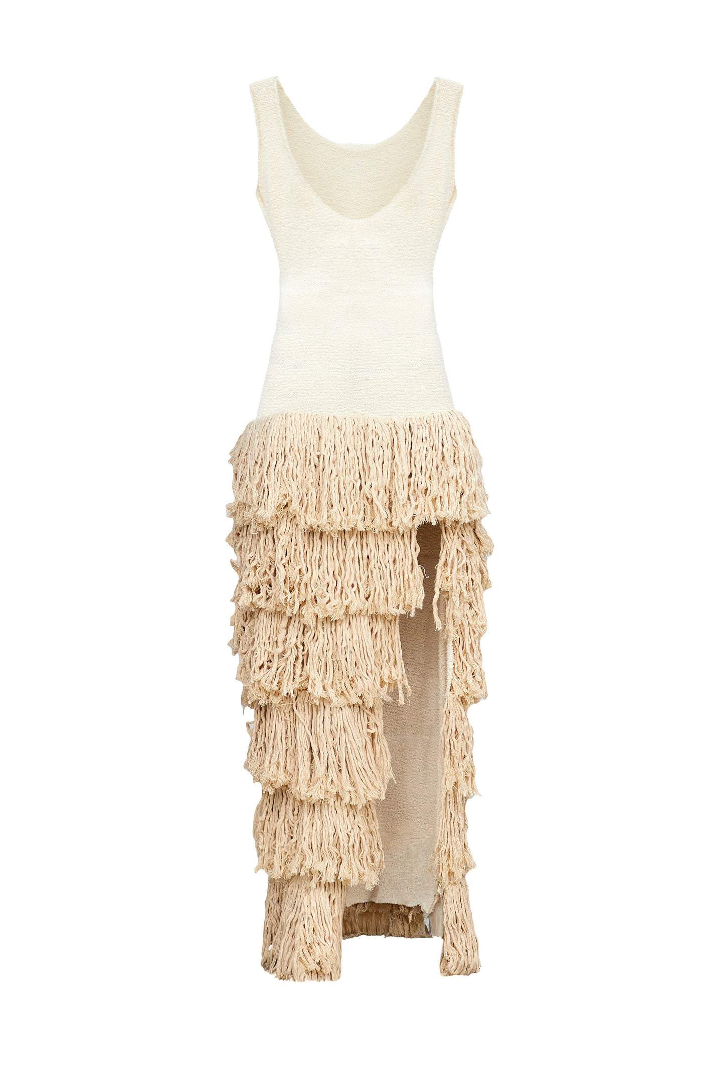 Layo Fringe Split Maxi Dress