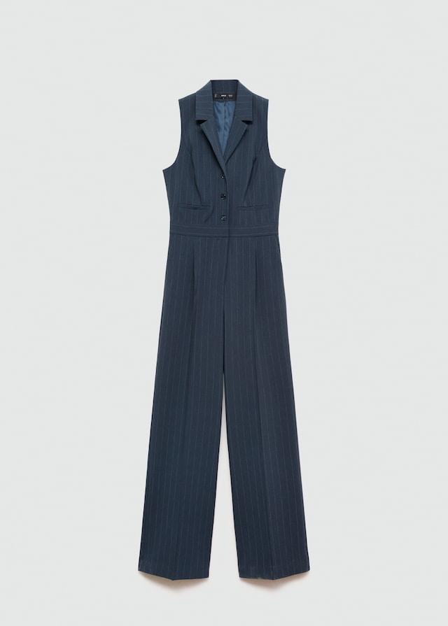 Long Pinstripe Jumpsuit