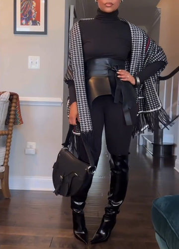 Fringed Square Poncho