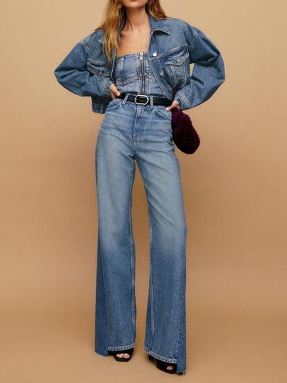 High Rise Slouchy Wide Leg Jeans