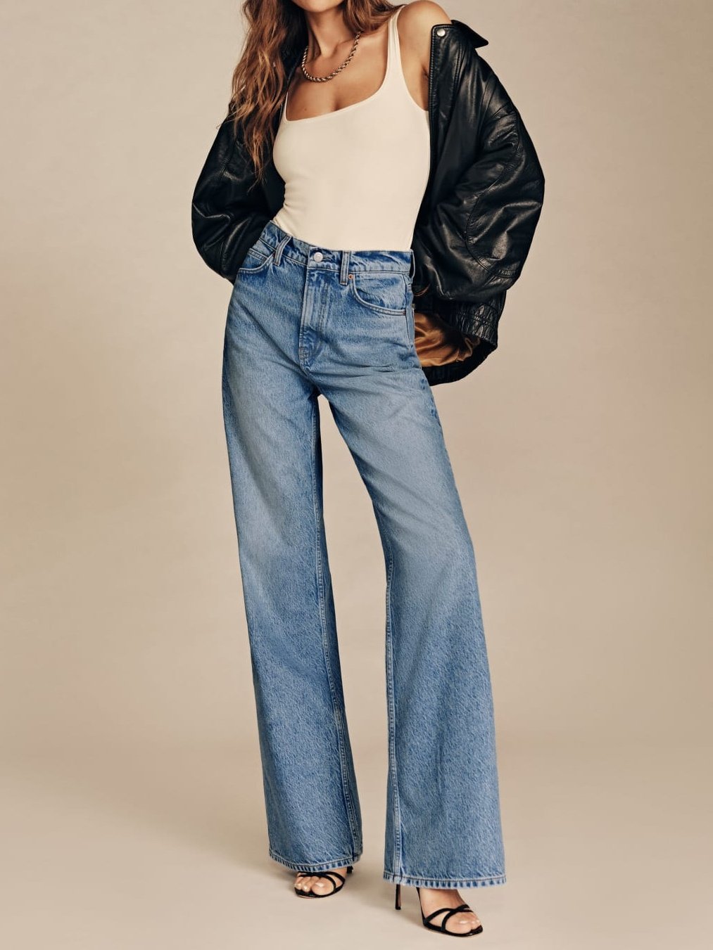 High Rise Slouchy Wide Leg Jeans