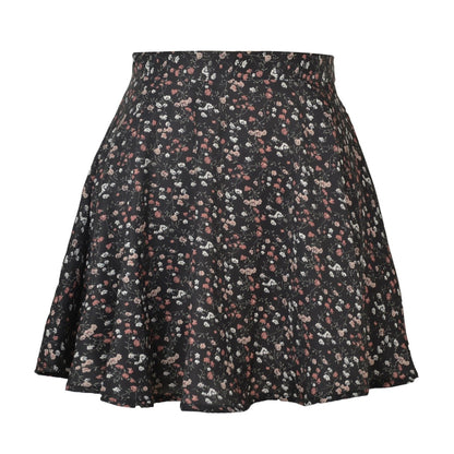 Floral Skirt High Waist Umbrella Skirt Printed Short Skirt