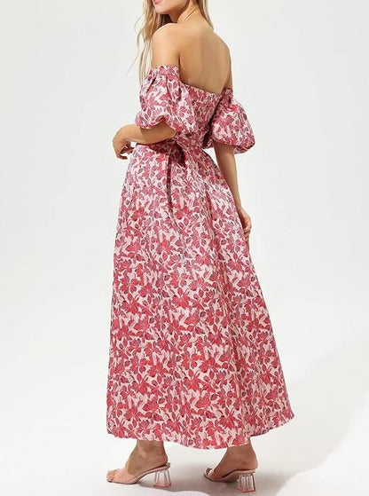 「Free Shipping」Floral Garden Party Dress