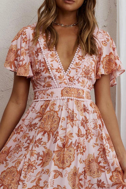 KAILEE SHORT SLEEVE MIDI DRESS