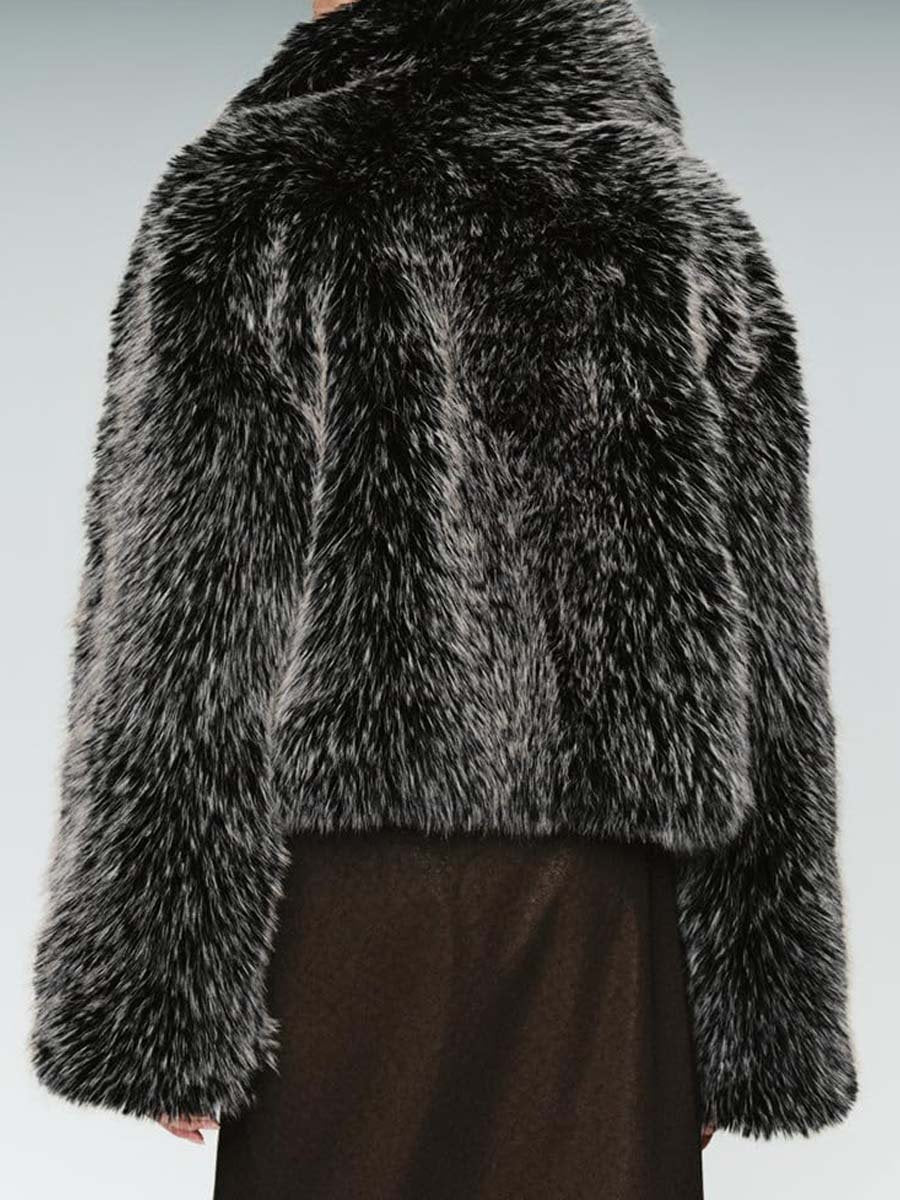 Women's Faux Fur Cropped Jacket