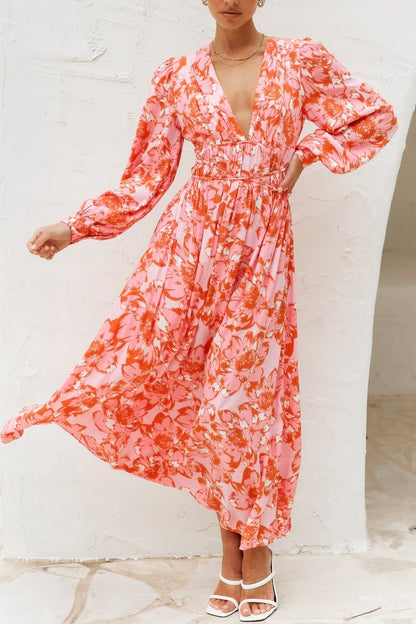 FLORALLY WORLD MIDI DRESS FLORAL