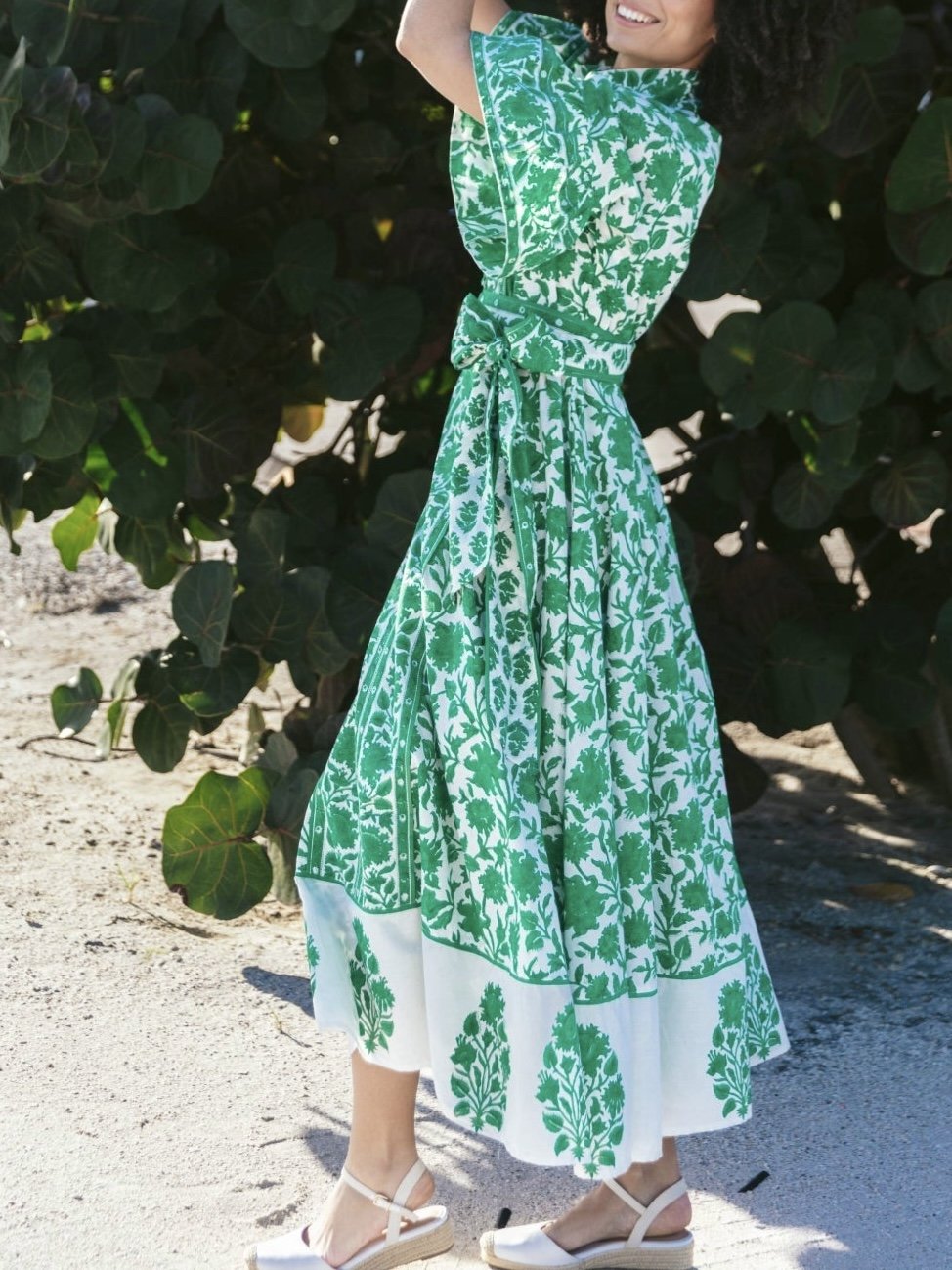 Vintage Ruffled Maxi Dress