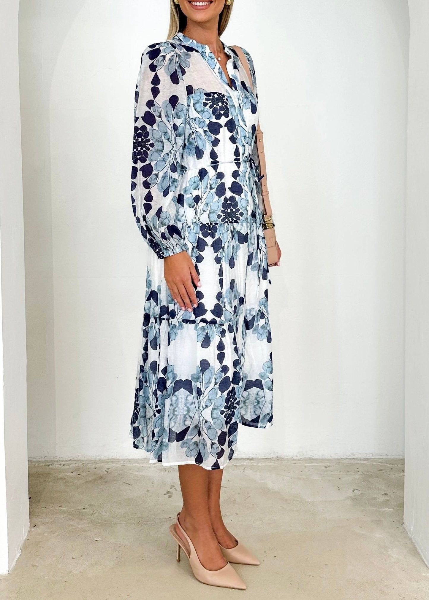 Carlae Midi Dress - Blue Blossom