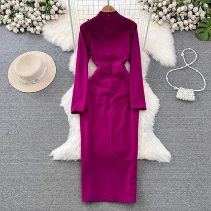 Demure Bow Midi Dress