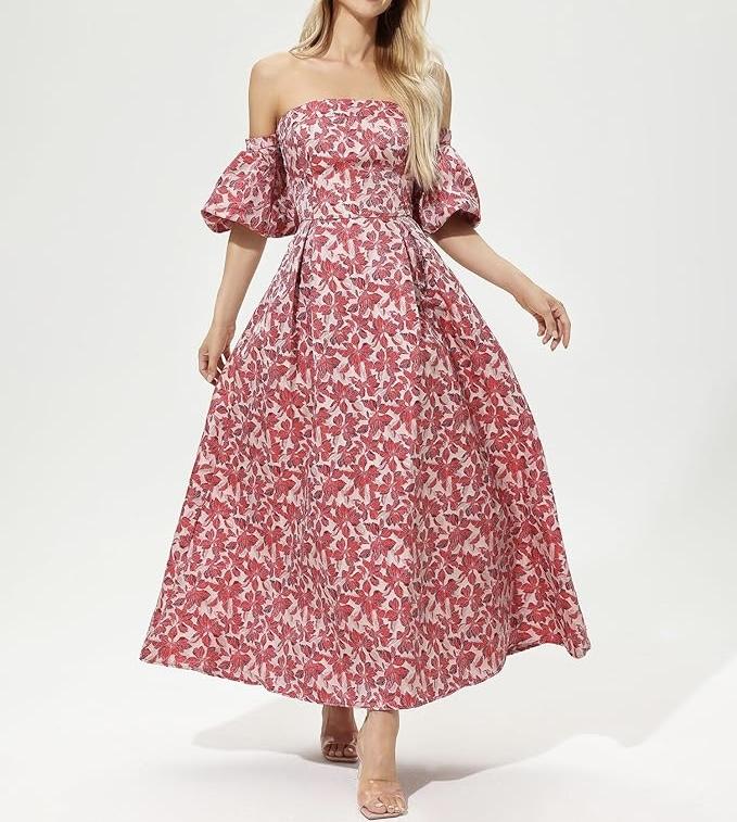 「Free Shipping」Floral Garden Party Dress