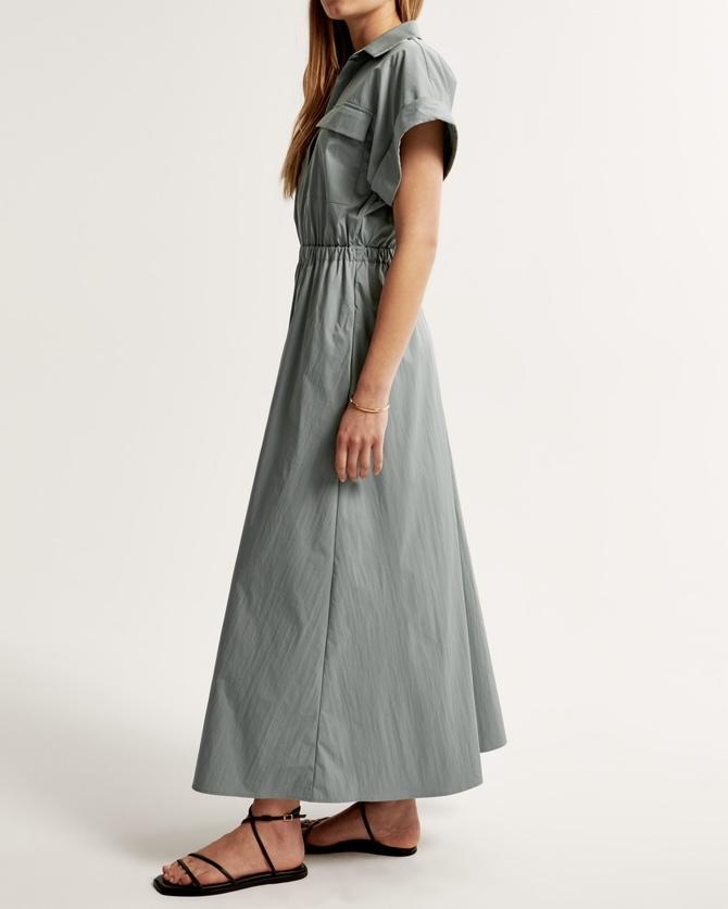 Utility Maxi Shirt Dress