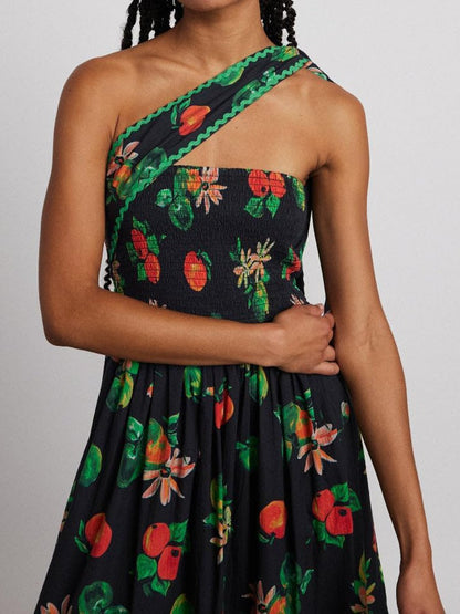 Halter Neck Sleeveless Printed Dress